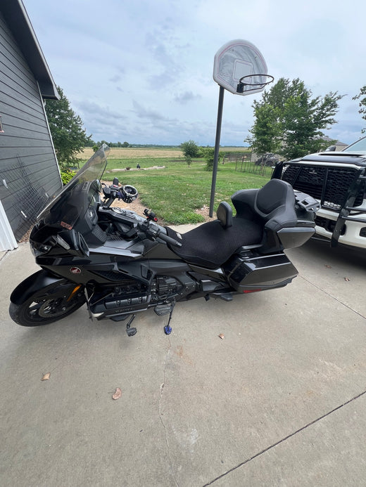 Wind Rider mesh seat cover on a Honda Goldwing GL1800