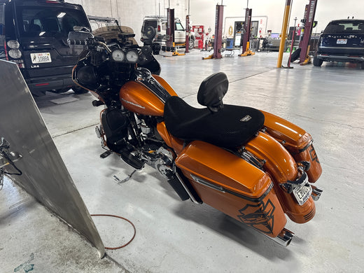 Wind Rider mesh seat cover on a Harley Davidson Road Glide Ultra
