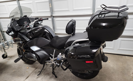 Wind Rider mesh seat cover on a BMW R 1250 RT