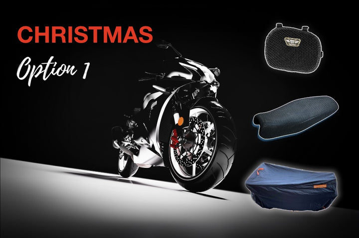 Christmas Sale Option 1 - Wind Rider Seat Cover + Backrest Cover + Outdoor Bike Cover.